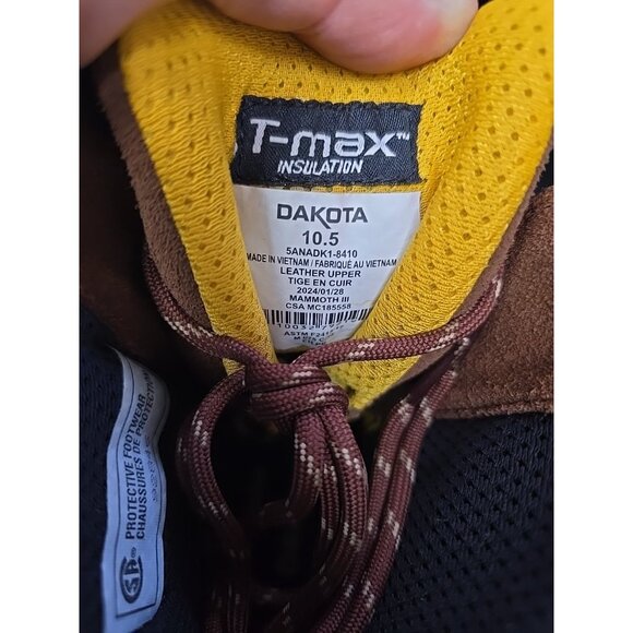 DAKOTA Men's 8'' 8410 Composite Toe Comp Plate Injected Work Boot Brown 10.5M - Picture 8 of 8